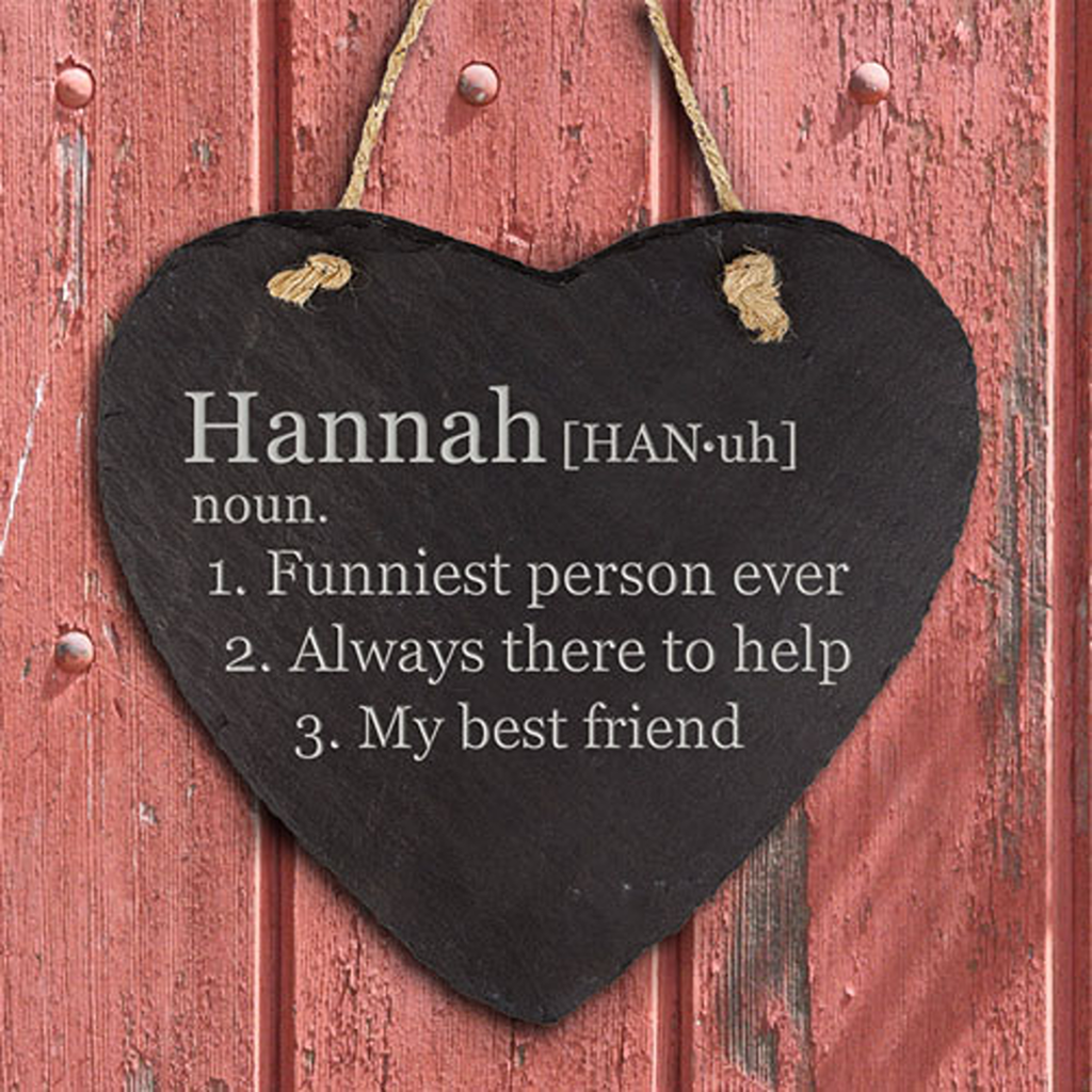 Personalised Definition Slate Hanging Sign