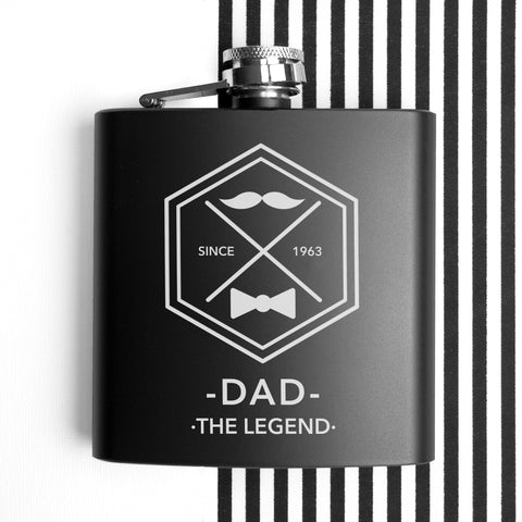Dad's Personalised Legend Hip Flask
