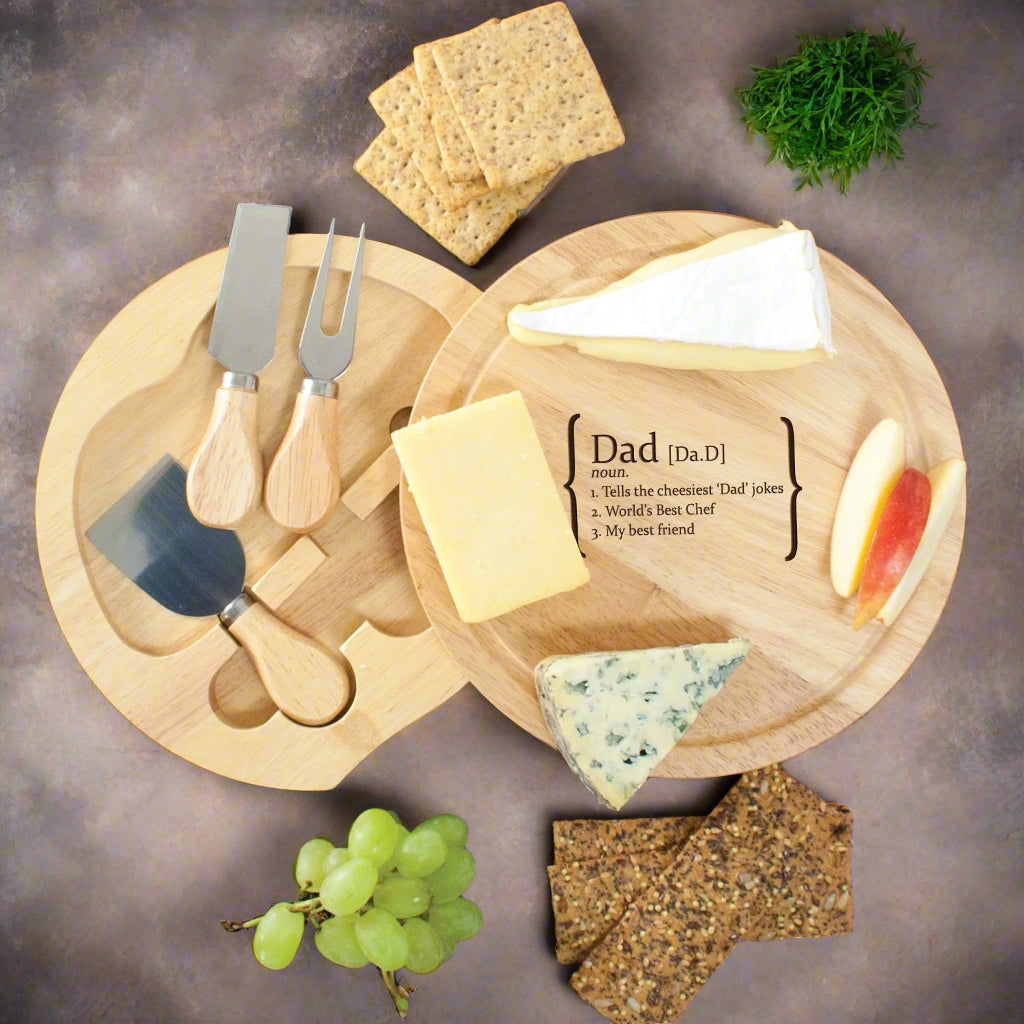 Personalised Definition Cheese Board Set