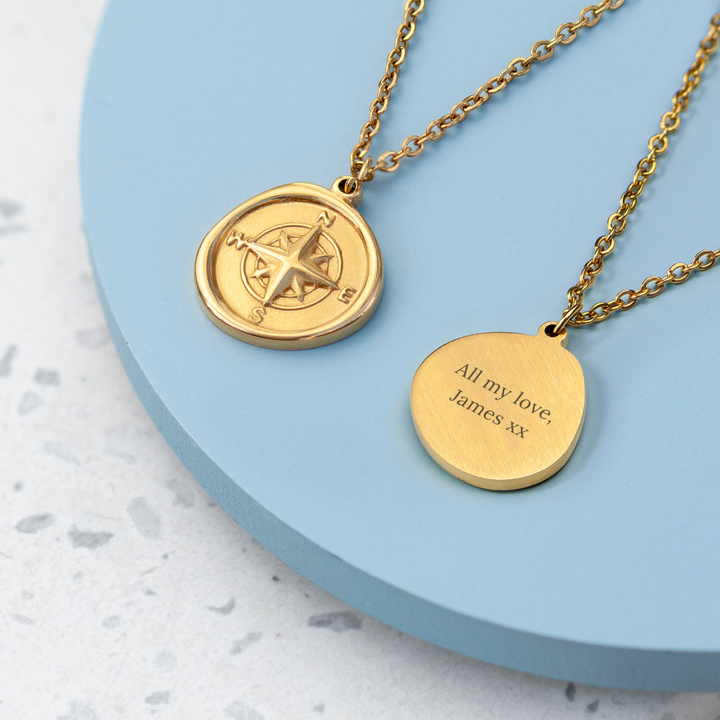 Personalised Compass Amulet Necklace