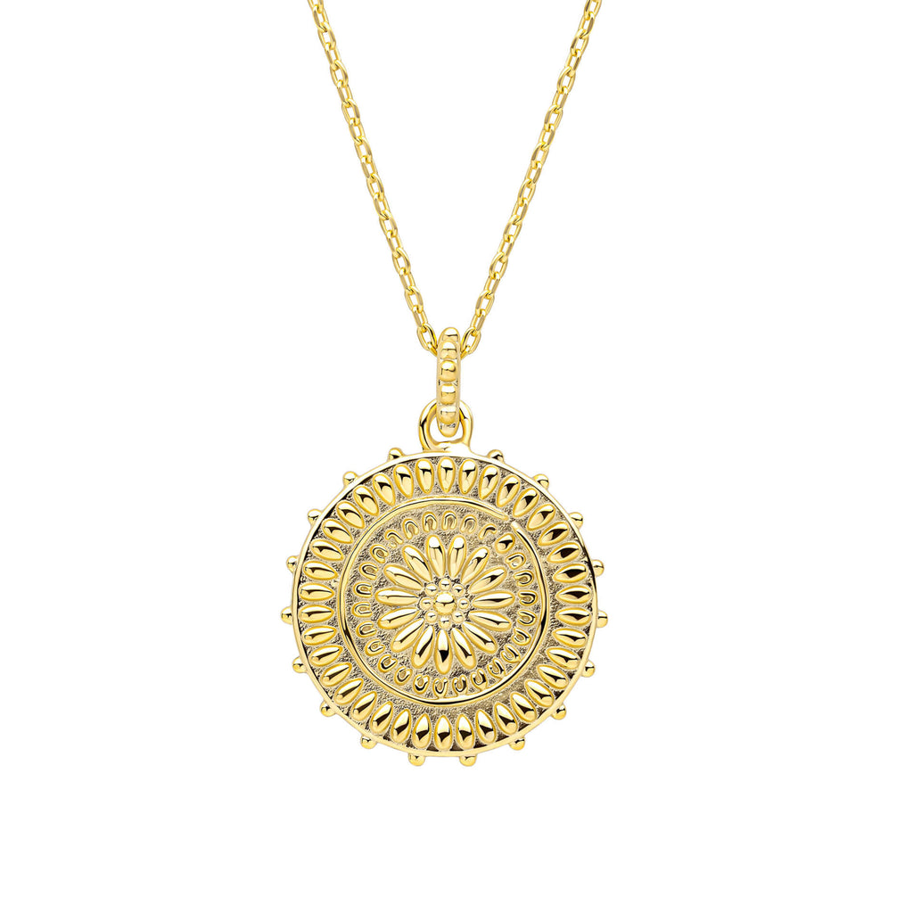 Laura Ashley Gold Plated Sterling Silver Sunflower Necklace