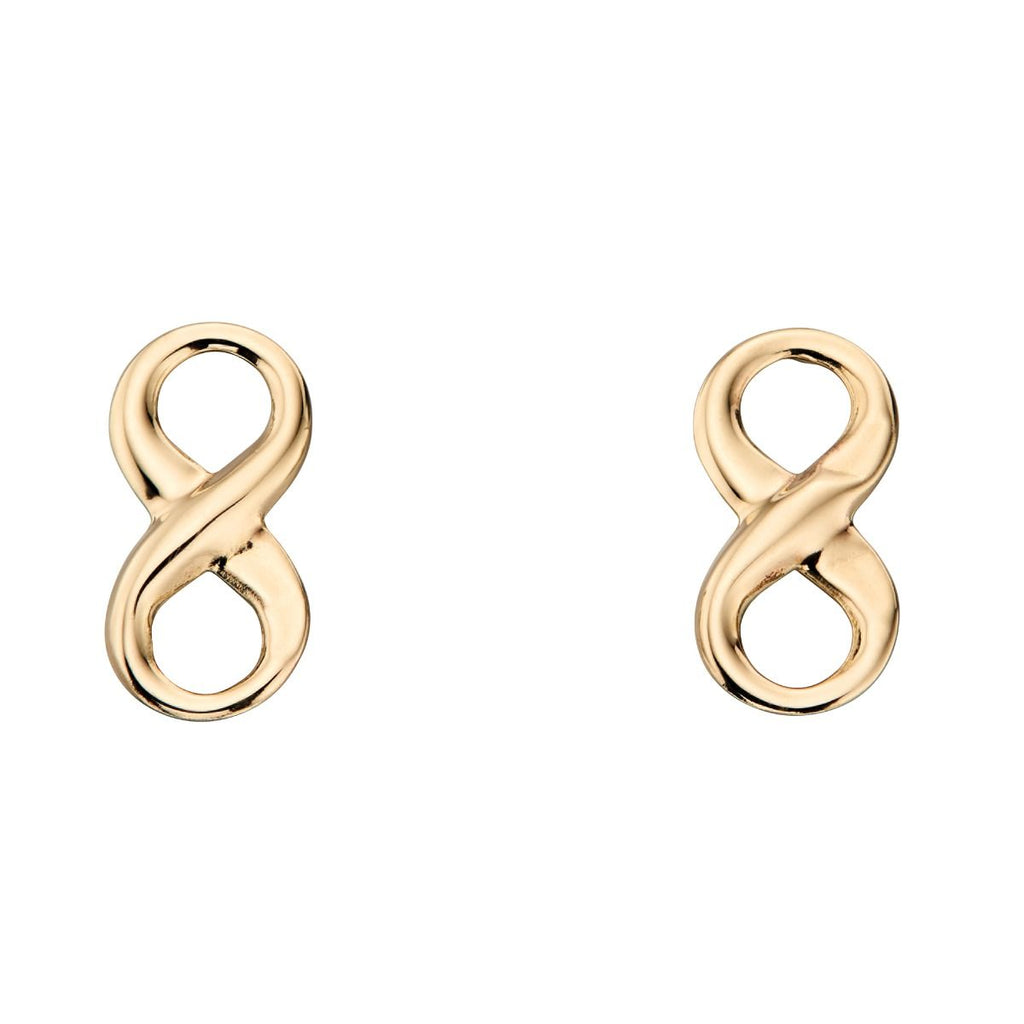 Luxury 9ct Gold Infinity Symbol Earrings