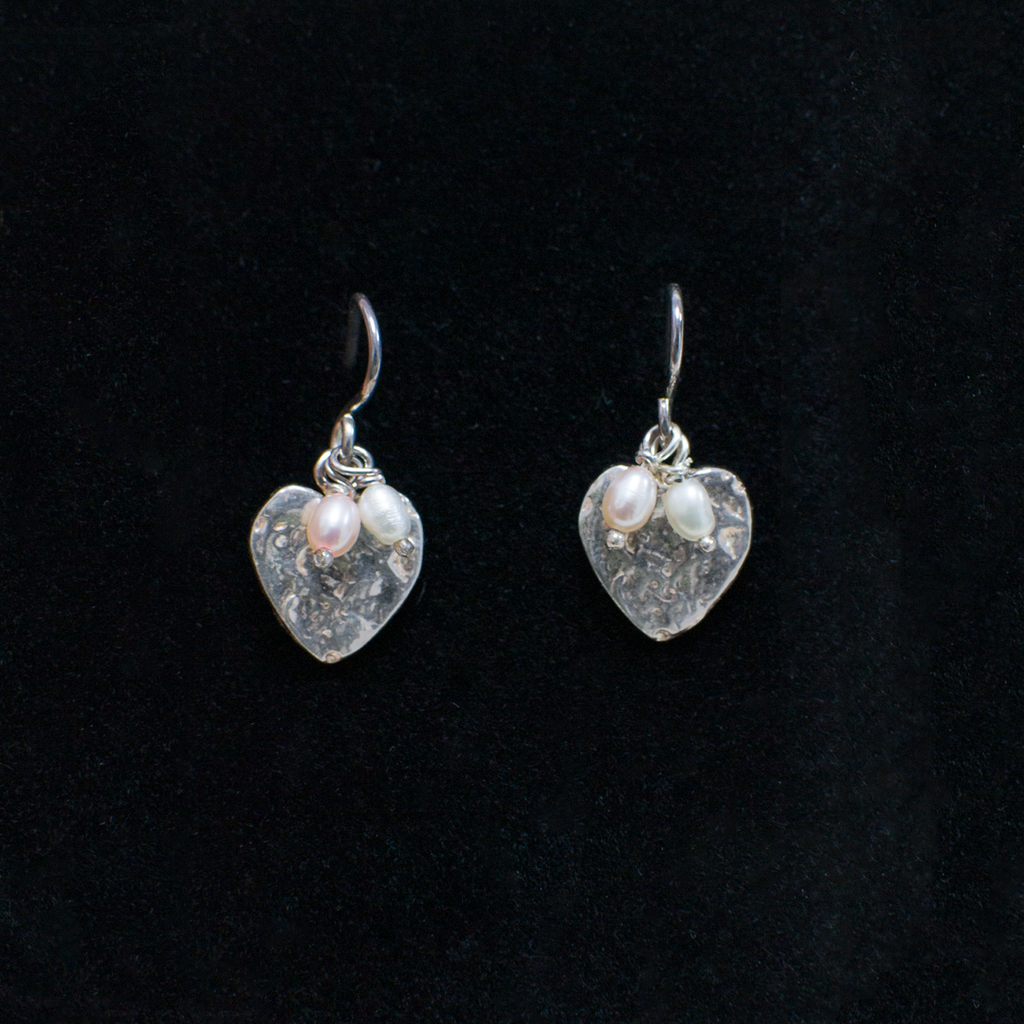 Luxury Sterling Silver and Pearl Charms Drop Earrings
