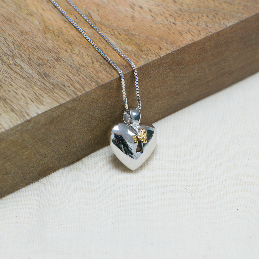 Sterling Silver Key to Your Heart Pendant Necklace