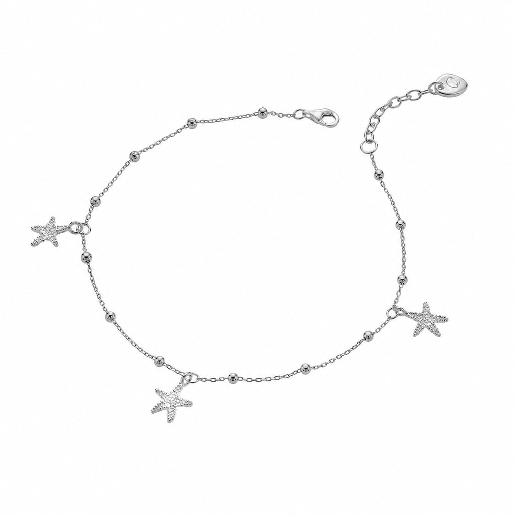 Handmade Sterling Silver Starfish Anklet