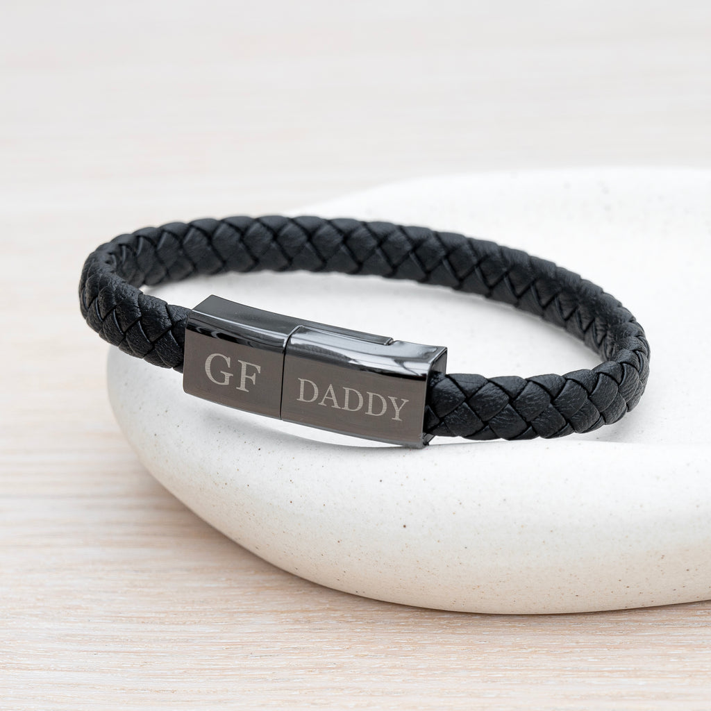 Personalised Men's USB-C to USB-A Charger Bracelet