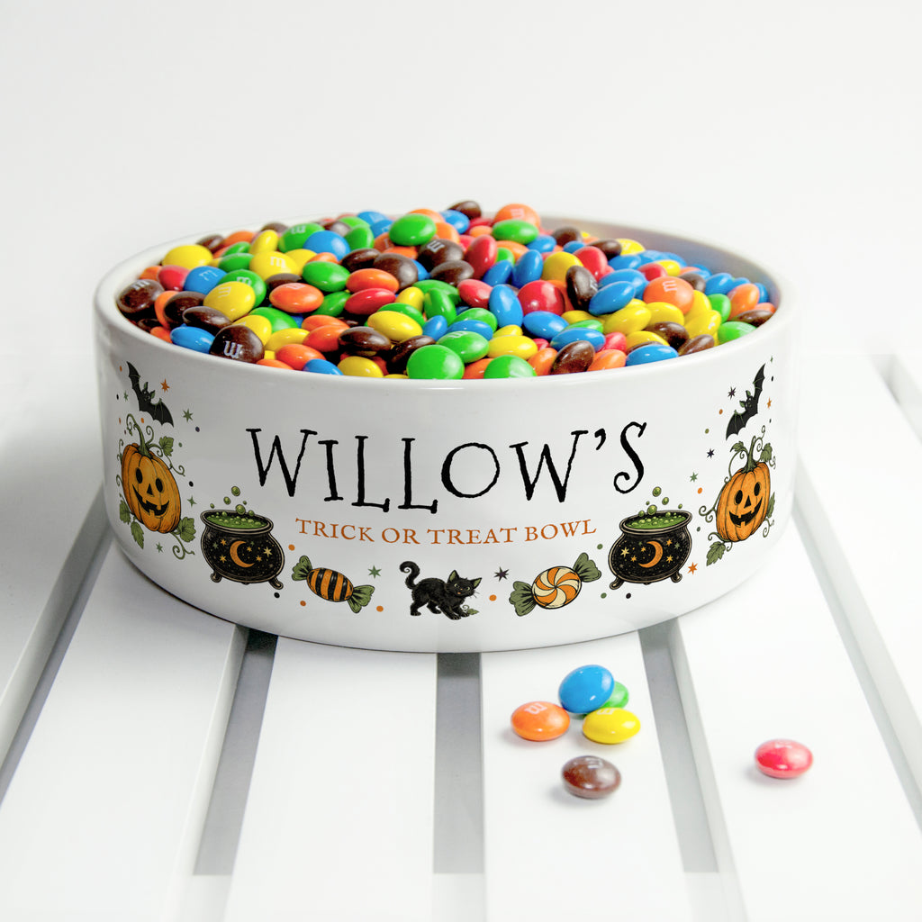 Personalised Halloween Trick or Treat Bowl