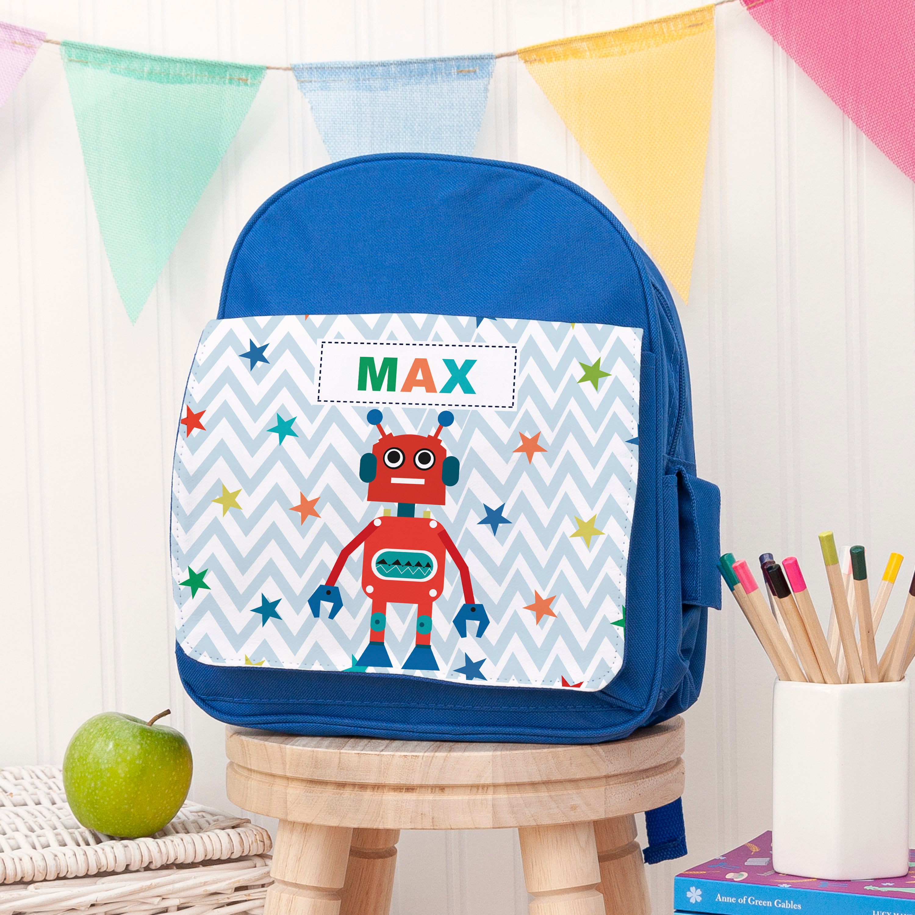 Robotboy Backpack Personalised Boy's Robot Rucksack | Gifts for Him | Treat Republic