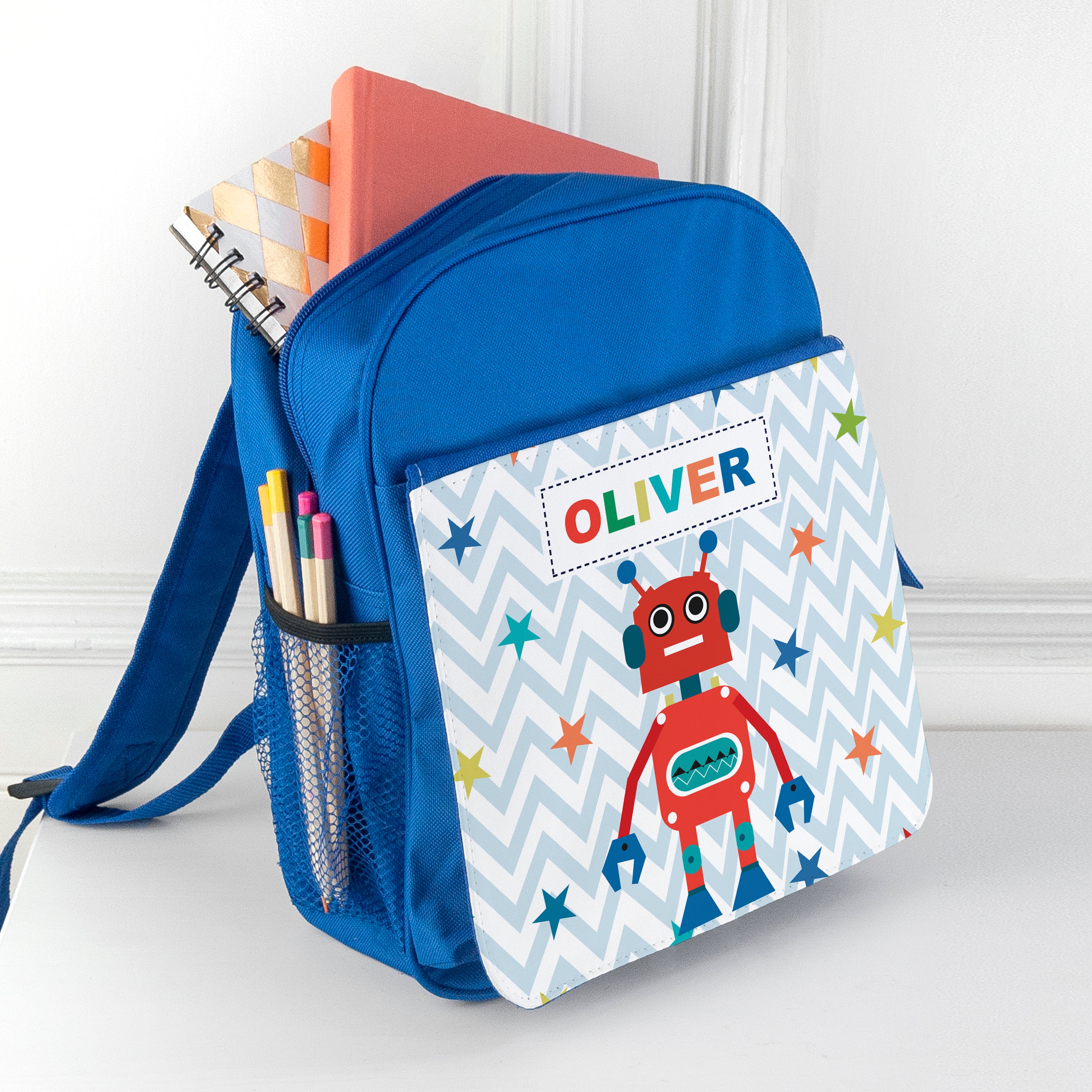 Personalised Boy's Robot Rucksack | Gifts for Him | Treat Republic
