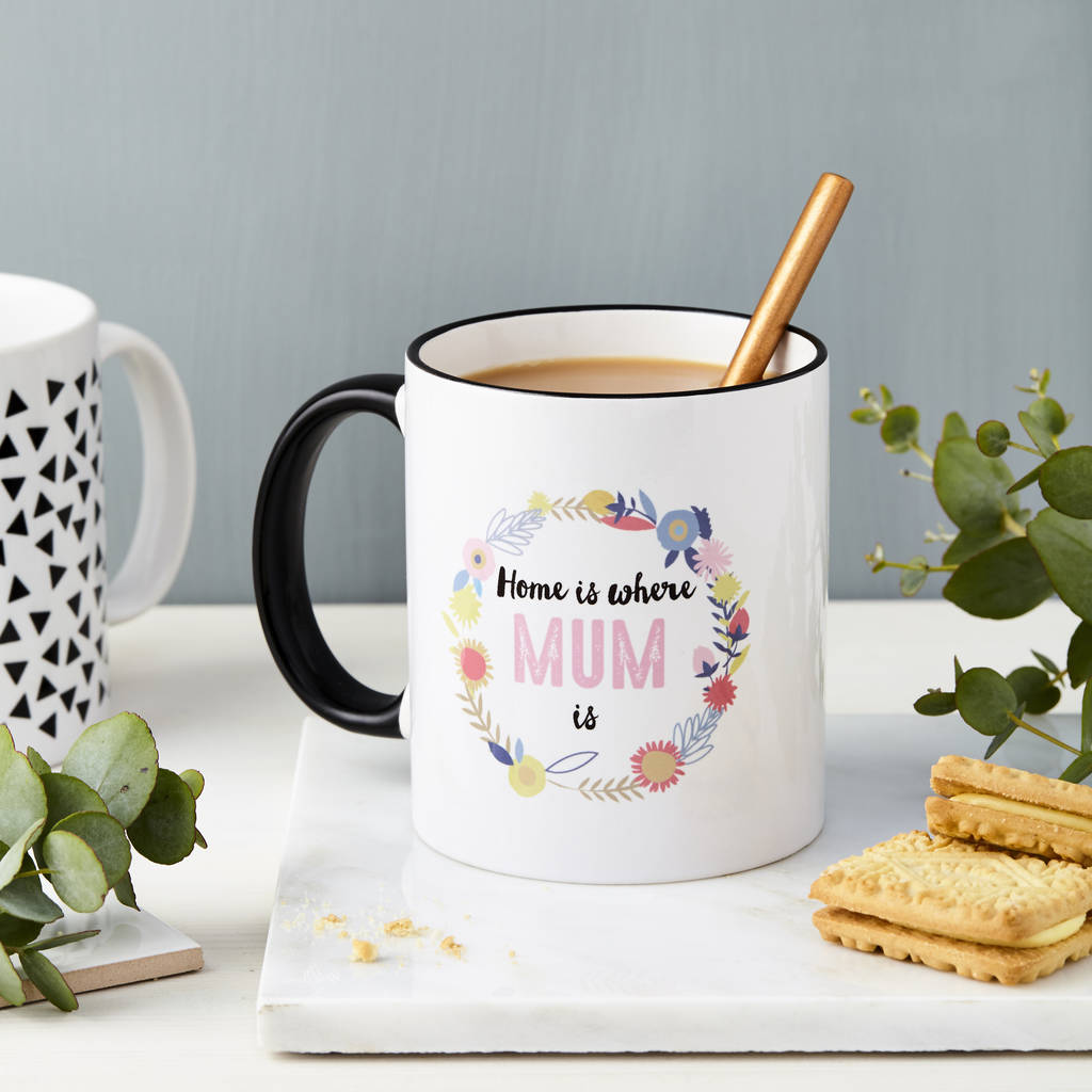 Personalised Mum's Home Floral Mug