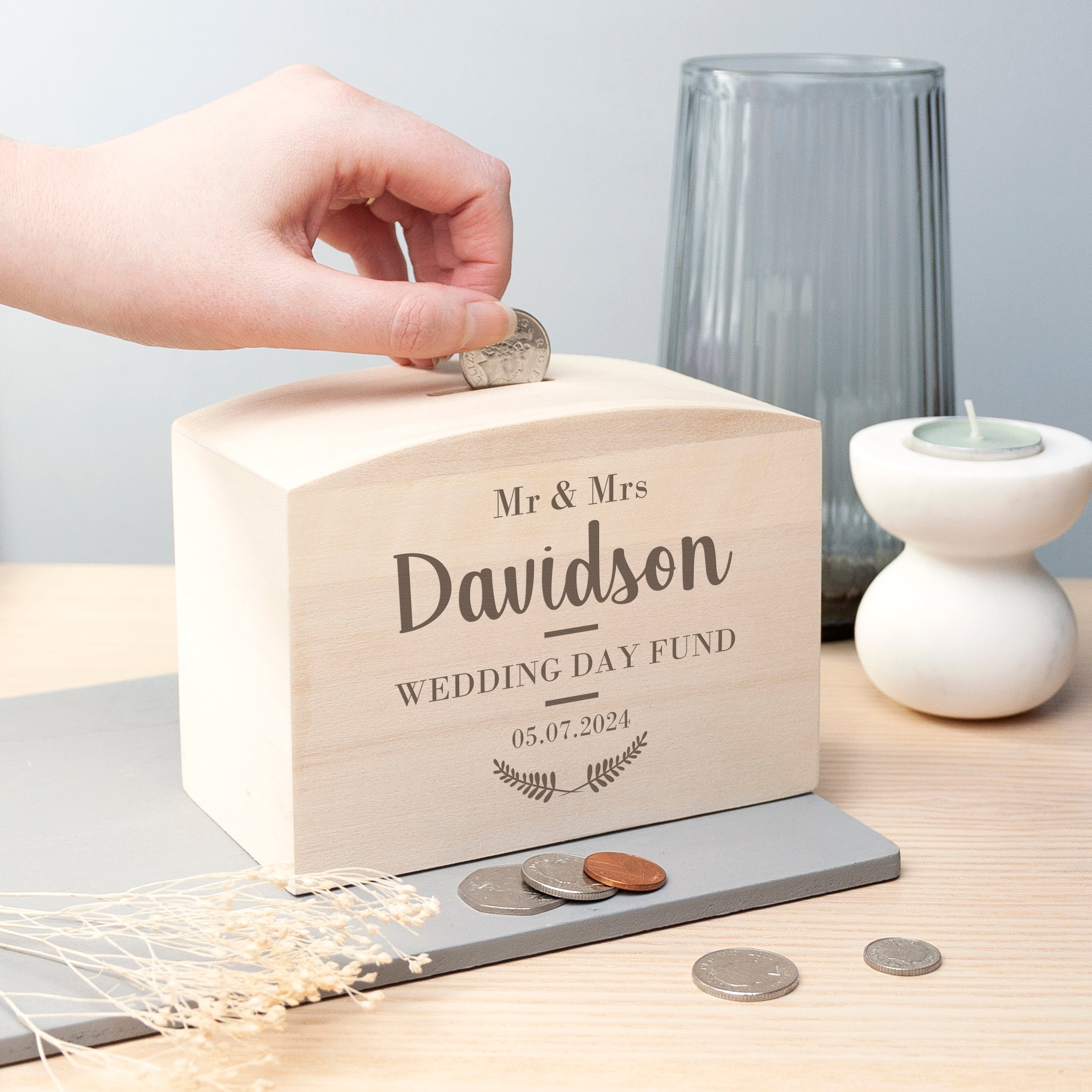 Personalised Wedding Day Money Box | Gifts for Couples | Treat Republic Personalised Wedding Day Money Box | Gifts for Couples | Treat Republic