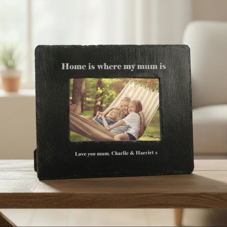 Personalised Mum’s Home Slate Picture Frame