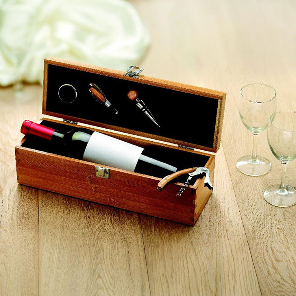 Luxury Wine Set in Bamboo Gift Box