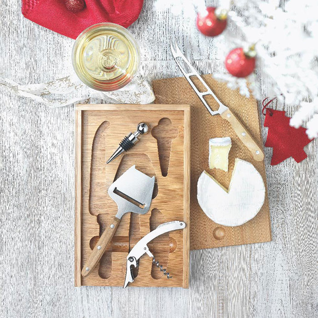 Bamboo Wine and Cheese Utensils Set