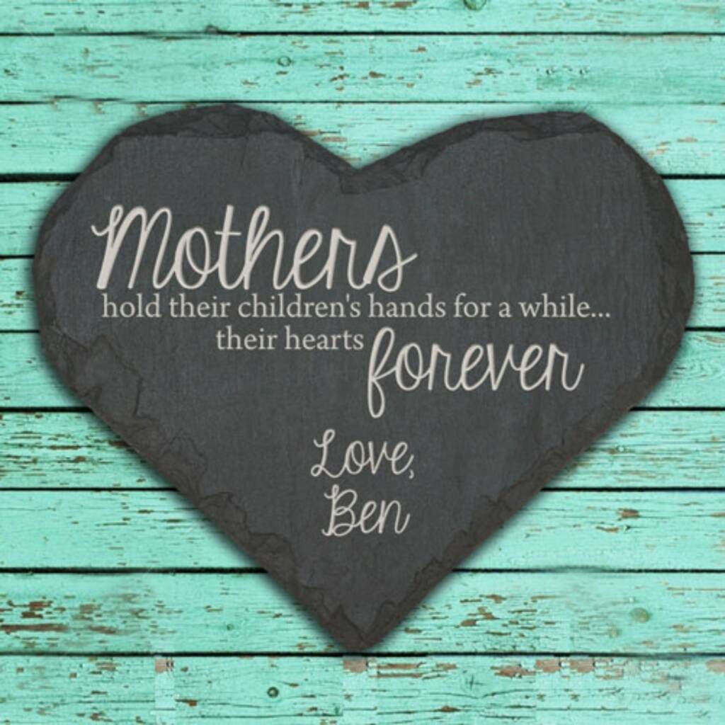 Personalised Mum’s Heart Slate Keepsake