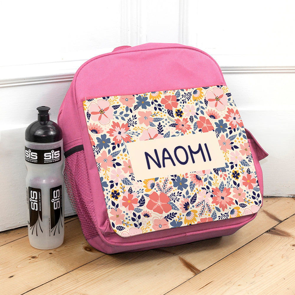 Personalised Kids Pink Backpack