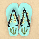 Personalised Tough as Cactus Flip Flops - treat-republic