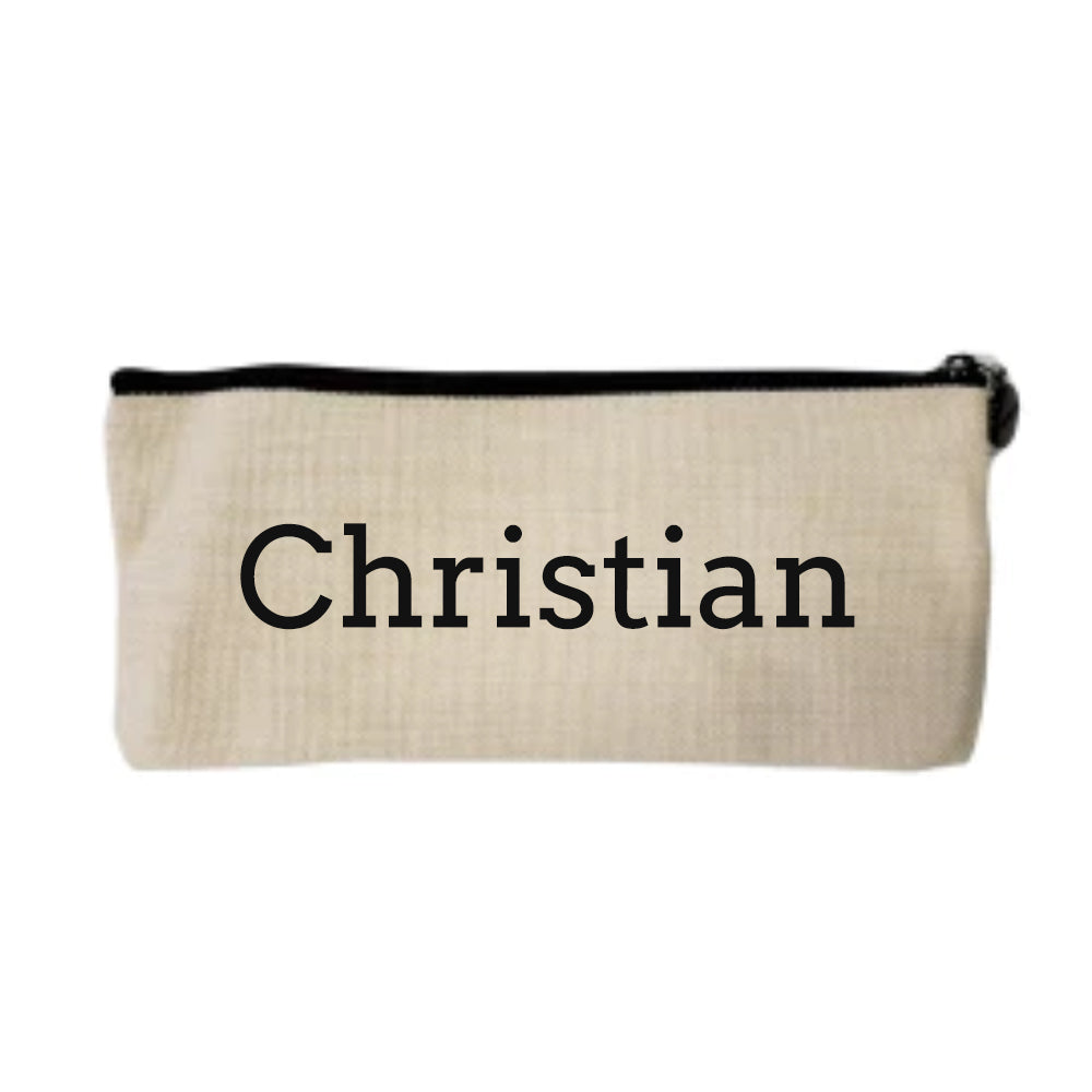 Personalised Linen Pencil Case, Back to School