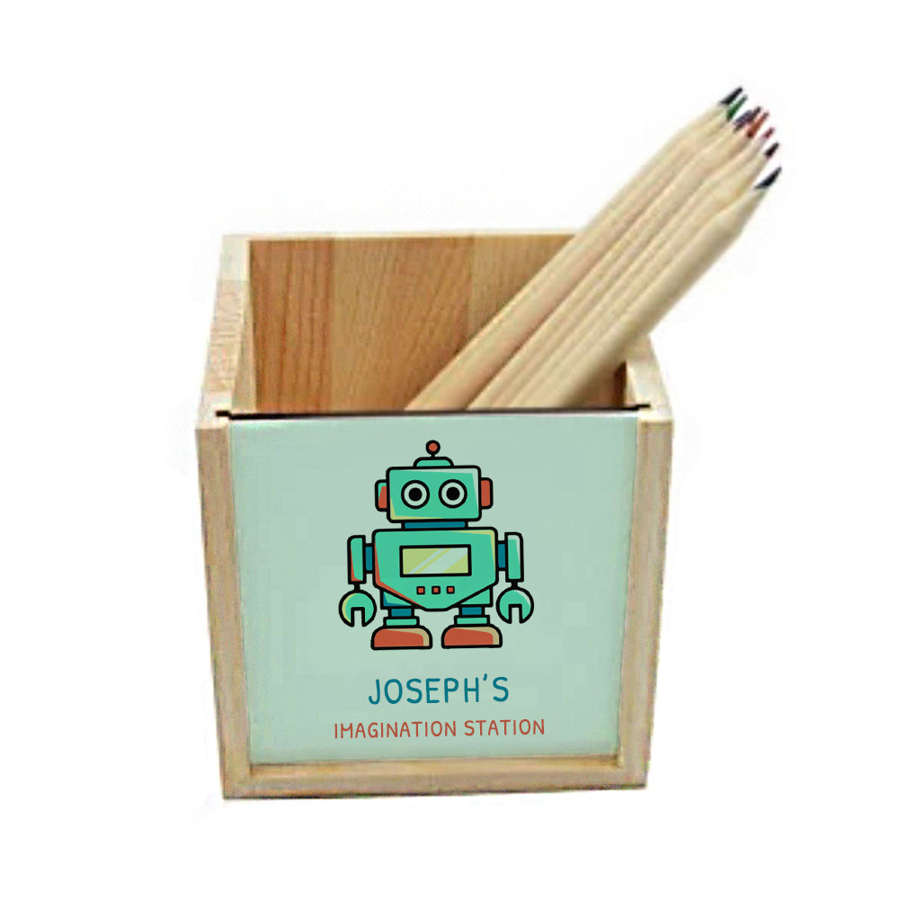 Personalised Wooden Kids Pencil Pot | Back to School | Treat Republic
