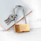 Personalised Long Shackle Padlock - treat-republic