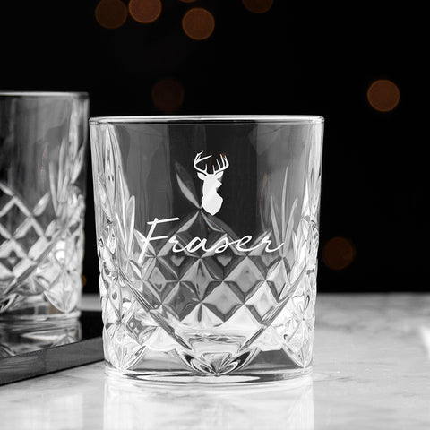 Personalised Icon Crystal Whisky Tumbler