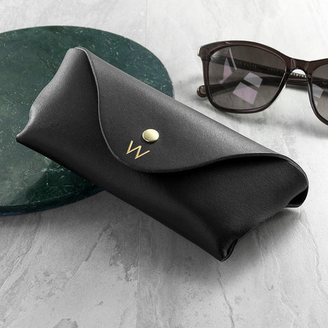 Personalised Leather Origami Glasses Case