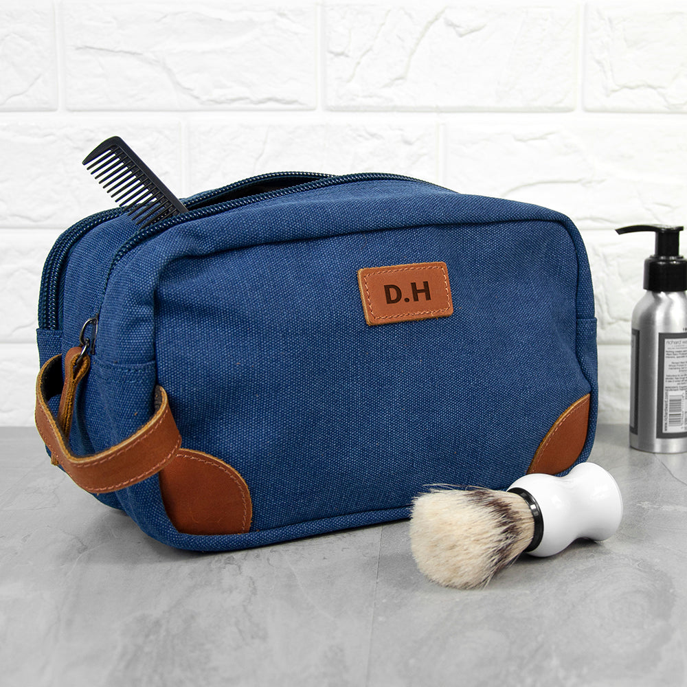 Personalised Deluxe Denim Wash Bag