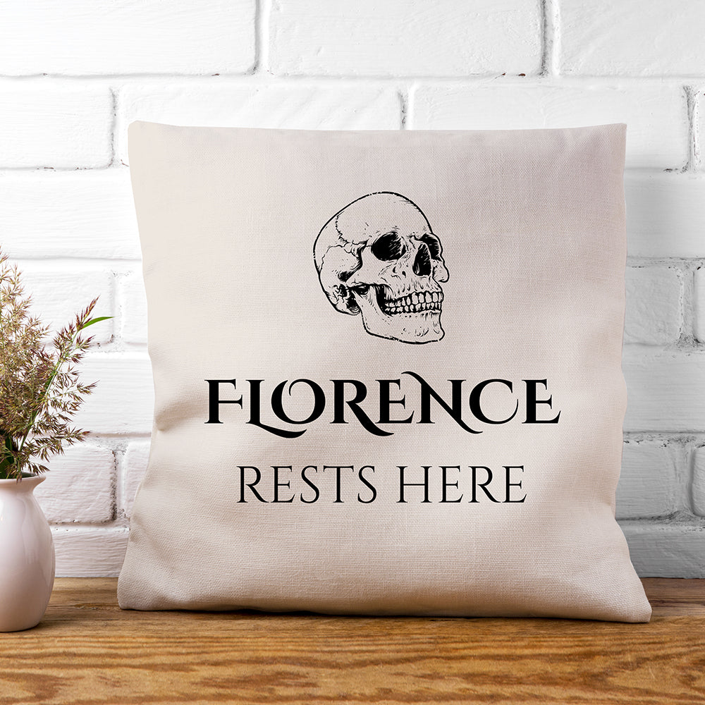 Personalised Halloween Skull Cushion Cover