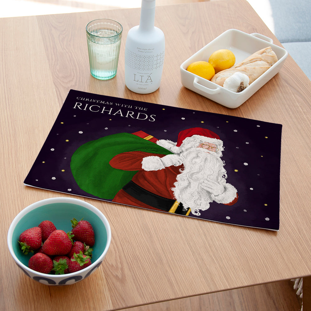 SANTA BEARD PLACEMAT SET
