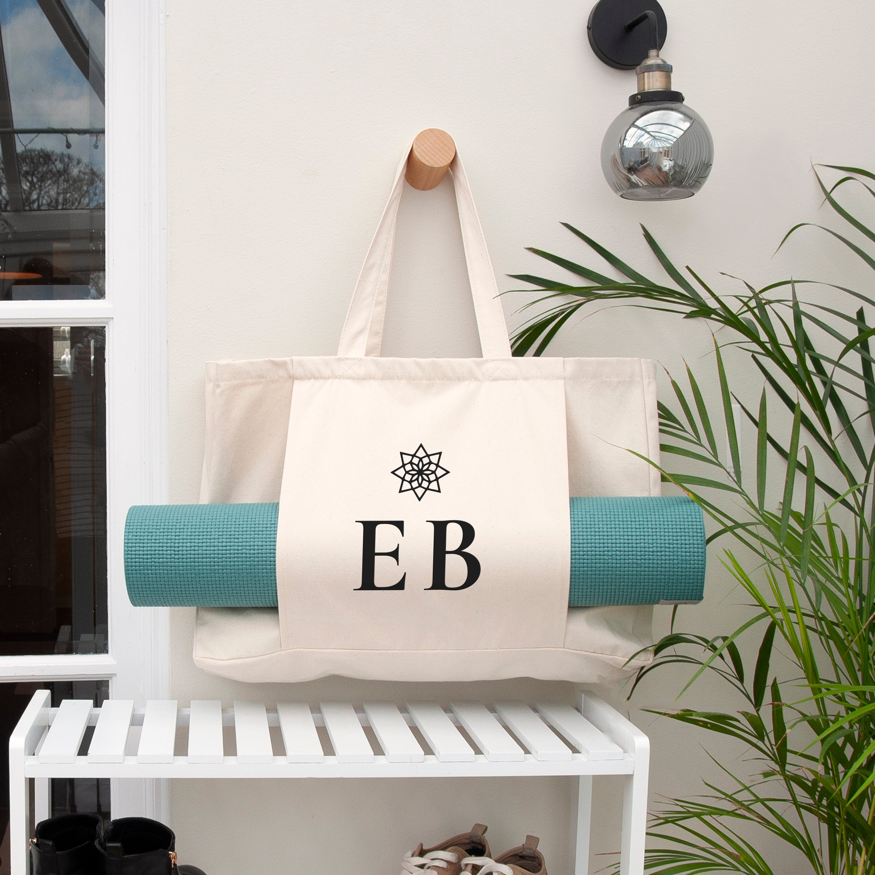 Personalised Organic Yoga Tote Bag