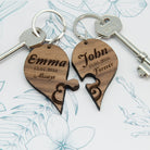 Always & Forever Couples' Jigsaw Keyring - treat-republic