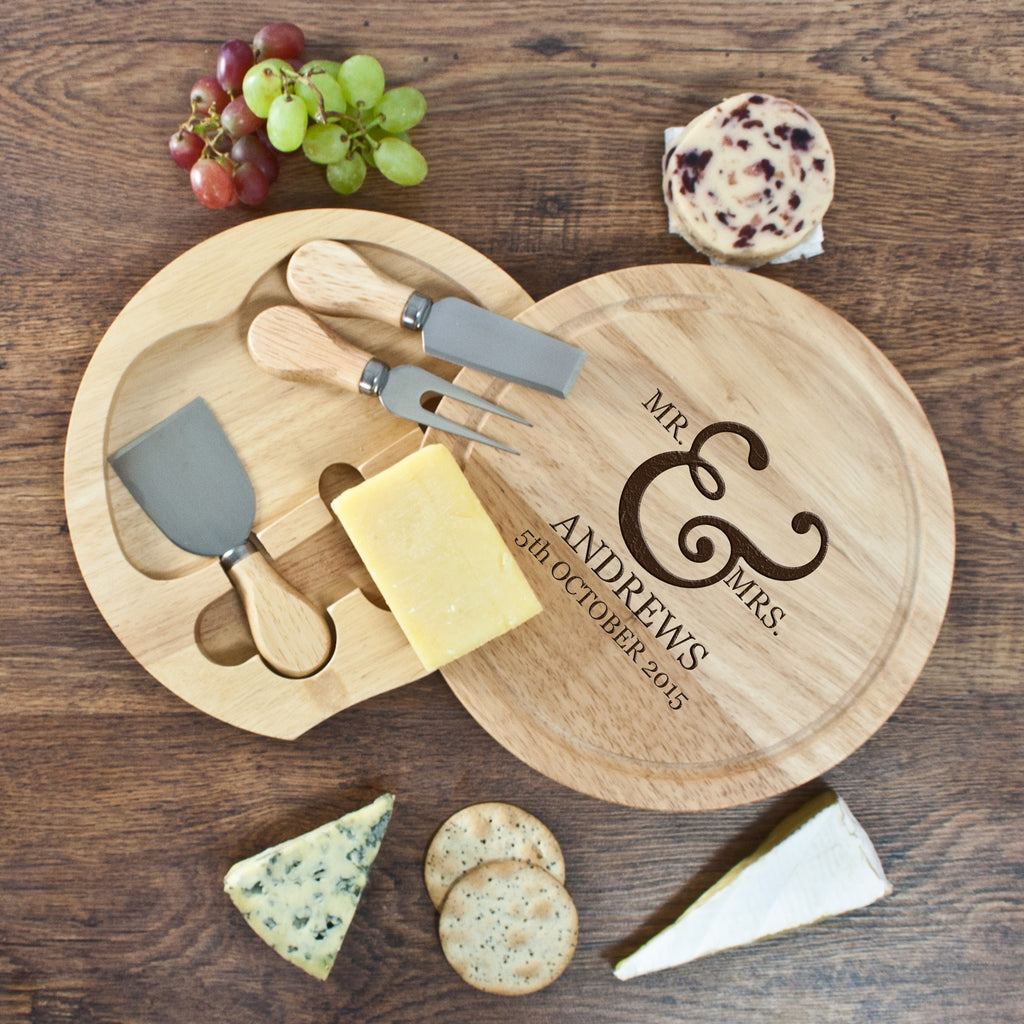 Classic Couples' Round Cheese Board - treat-republic