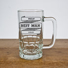 Personalised Comic Best Man/Groomsman Beer Glass Tankard - treat-republic