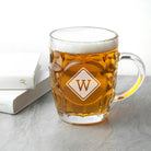 Diamond Monogrammed Dimpled Beer Glass - treat-republic