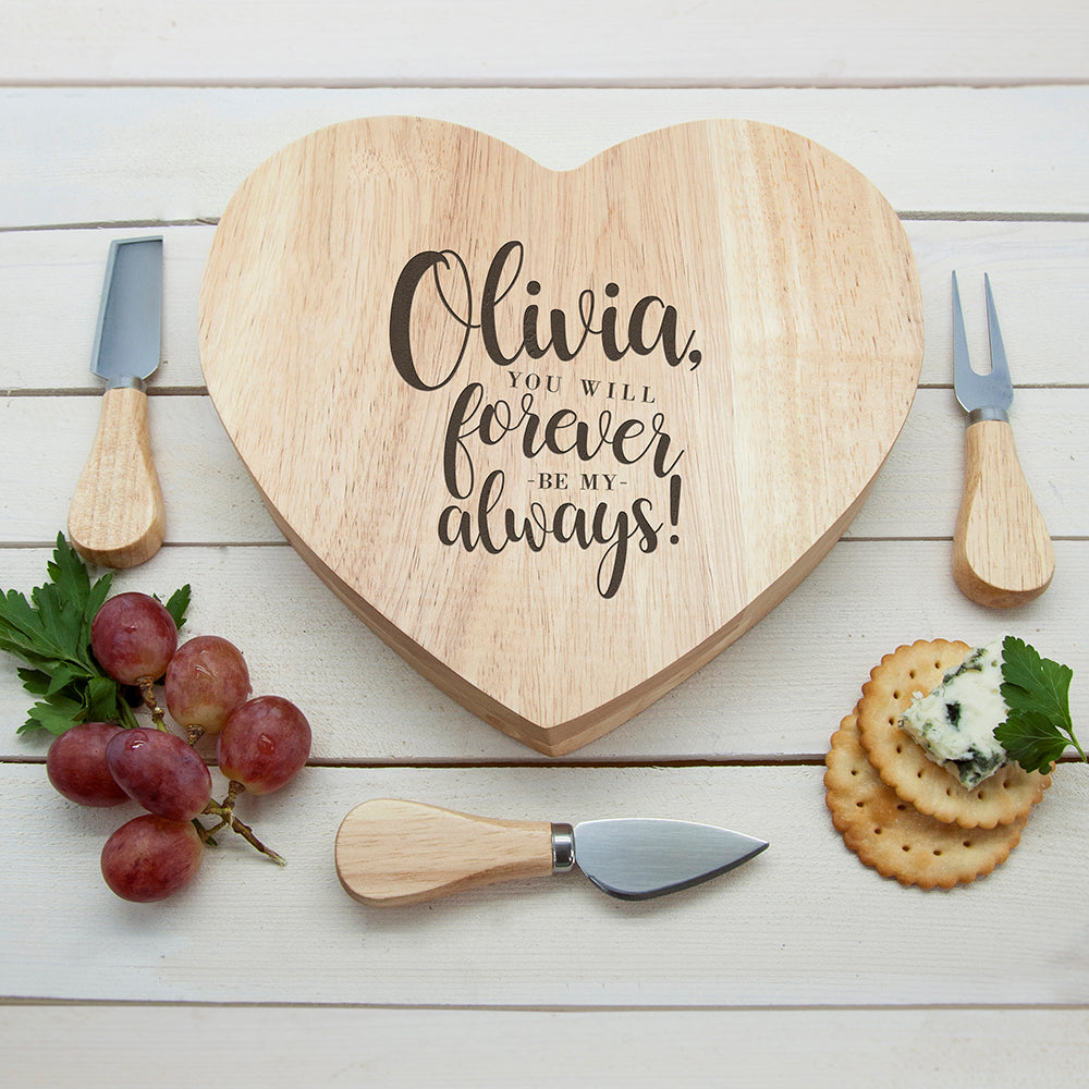 Engraved Forever My Always Cheese Board - treat-republic