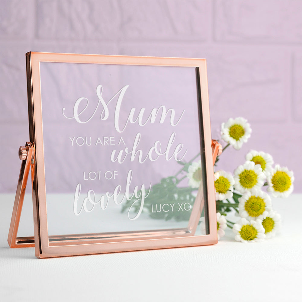 Engraved You're Lovely Rose Gold Frame - treat-republic