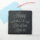 Happy 1st Father's Day Square Slate Keepsake - treat-republic