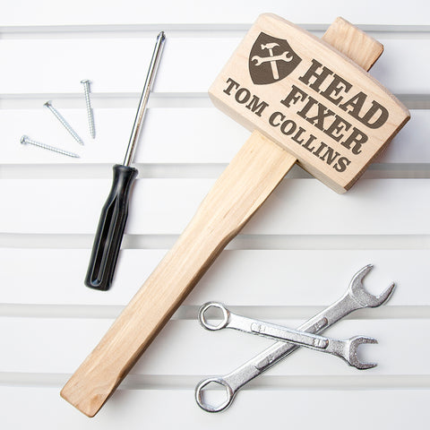 Head Fixer Personalised Wooden Mallet - treat-republic