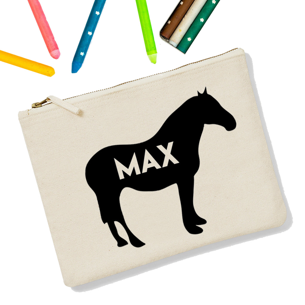 Horse Personalised Zipup Pencil Case - treat-republic