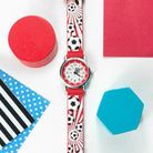 Kids Personalised Red Football Watch - treat-republic