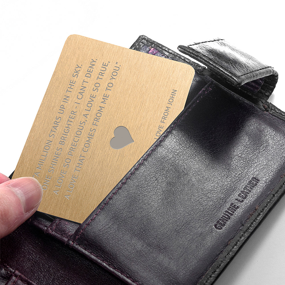 Love Note Metal Wallet Keepsake - treat-republic