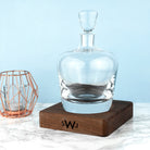 Monogrammed LSA Whisky Decanter & Walnut Base - treat-republic