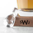 Monogrammed LSA Whisky Decanter & Walnut Base - treat-republic