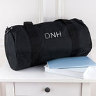Monogrammed Barrel Gym Bag in Black - treat-republic