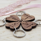 Besties Lucky Clover Wooden Keyring - treat-republic