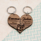 Always & Forever Couples' Jigsaw Keyring - treat-republic