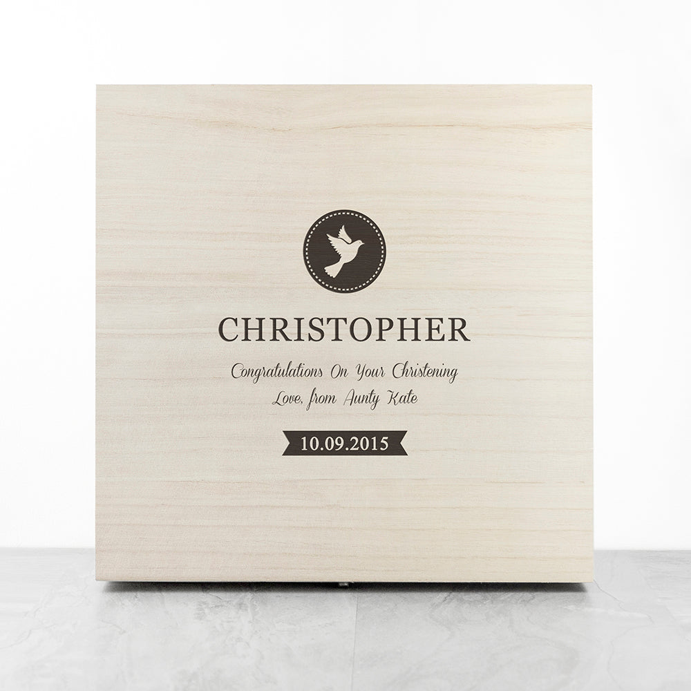 Christening Memory Box With Special Message - treat-republic