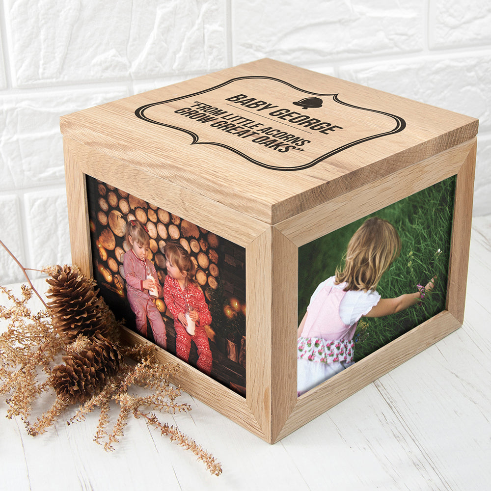 Personalised Little Acorns Large Keepsake Box - treat-republic