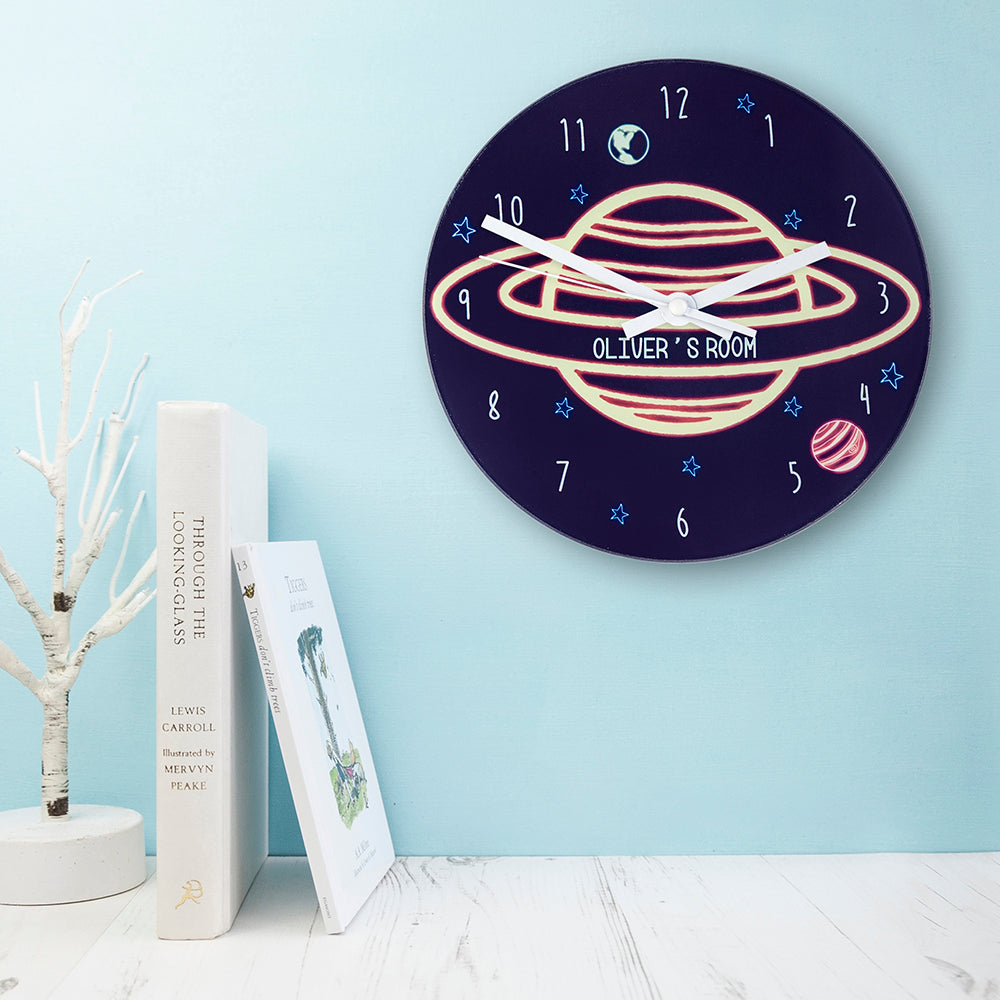 Out Of This World Personalised Space Wall Clock - treat-republic
