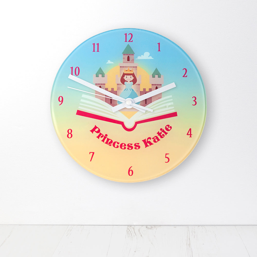 Storybook Princess Personalised Wall Clock - treat-republic